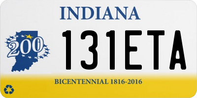 IN license plate 131ETA