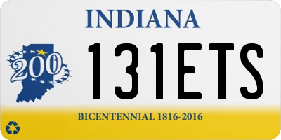 IN license plate 131ETS
