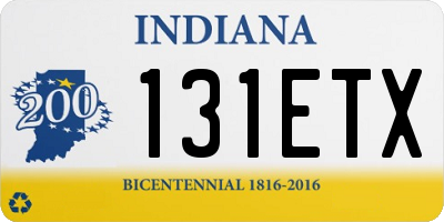 IN license plate 131ETX
