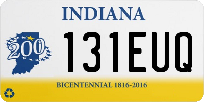 IN license plate 131EUQ