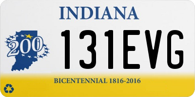 IN license plate 131EVG