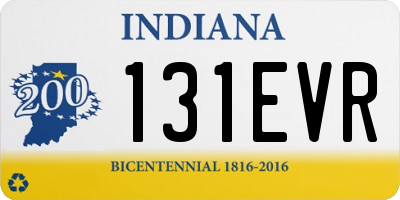 IN license plate 131EVR