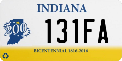 IN license plate 131FA