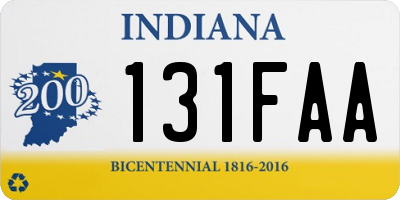 IN license plate 131FAA