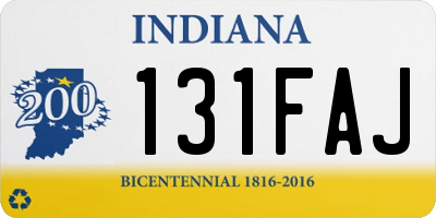 IN license plate 131FAJ