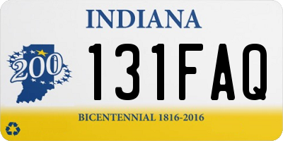 IN license plate 131FAQ