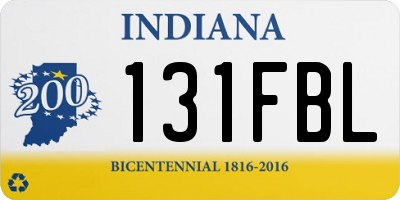IN license plate 131FBL