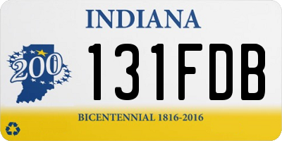 IN license plate 131FDB