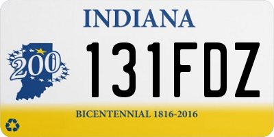 IN license plate 131FDZ