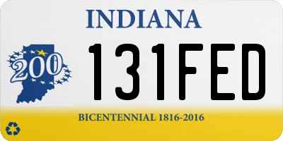 IN license plate 131FED
