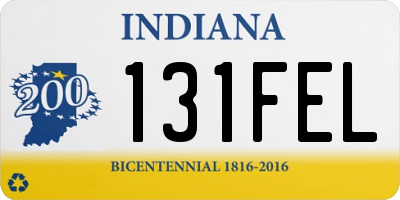 IN license plate 131FEL