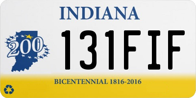 IN license plate 131FIF