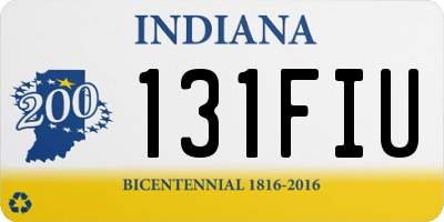 IN license plate 131FIU