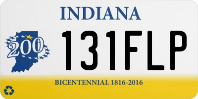 IN license plate 131FLP