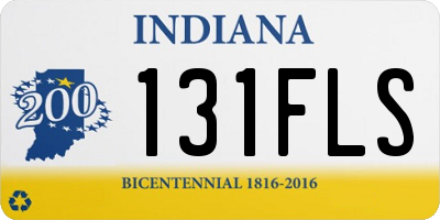 IN license plate 131FLS