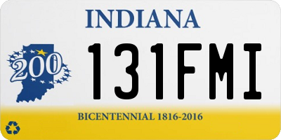 IN license plate 131FMI