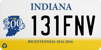 IN license plate 131FNV