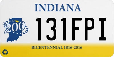 IN license plate 131FPI