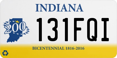 IN license plate 131FQI