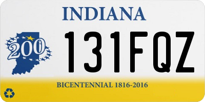 IN license plate 131FQZ