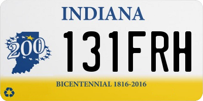 IN license plate 131FRH