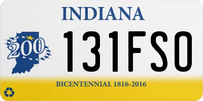 IN license plate 131FSO