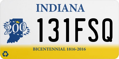 IN license plate 131FSQ