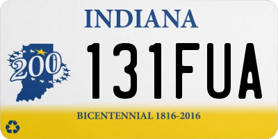 IN license plate 131FUA