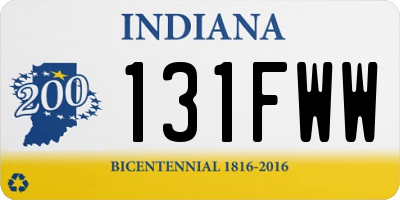 IN license plate 131FWW