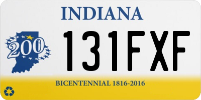 IN license plate 131FXF