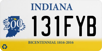 IN license plate 131FYB