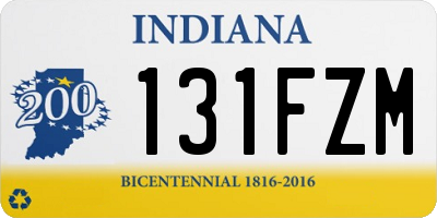 IN license plate 131FZM