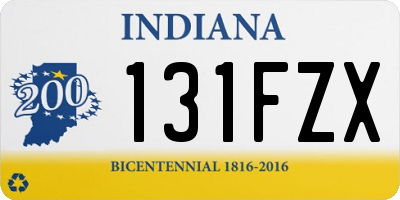 IN license plate 131FZX