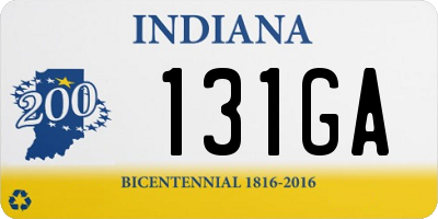 IN license plate 131GA