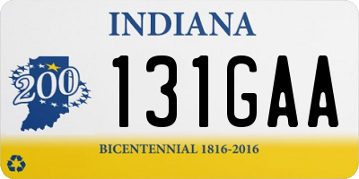 IN license plate 131GAA