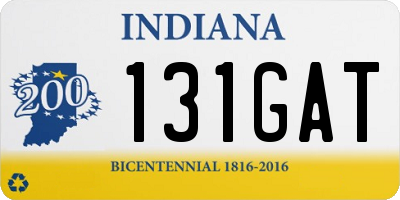 IN license plate 131GAT