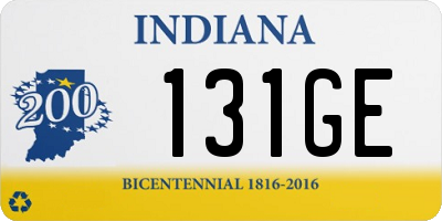 IN license plate 131GE