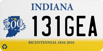 IN license plate 131GEA