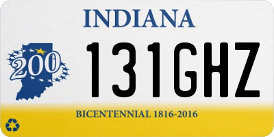 IN license plate 131GHZ
