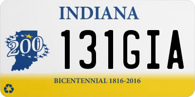 IN license plate 131GIA