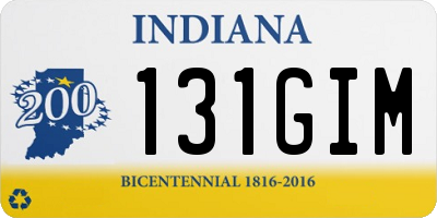 IN license plate 131GIM