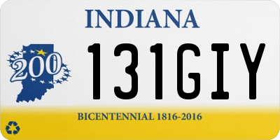IN license plate 131GIY