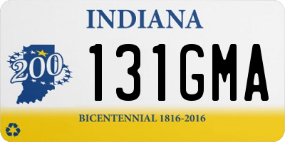 IN license plate 131GMA
