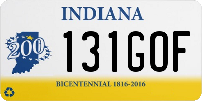 IN license plate 131GOF