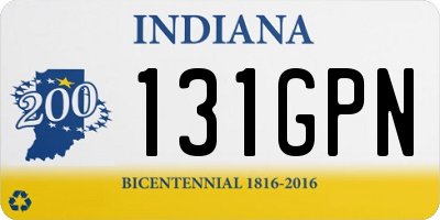 IN license plate 131GPN