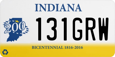 IN license plate 131GRW