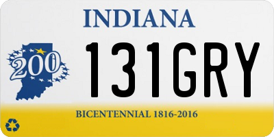 IN license plate 131GRY