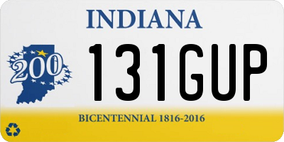 IN license plate 131GUP
