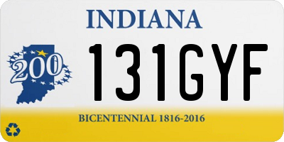 IN license plate 131GYF