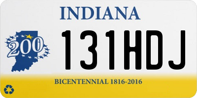 IN license plate 131HDJ